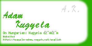 adam kugyela business card